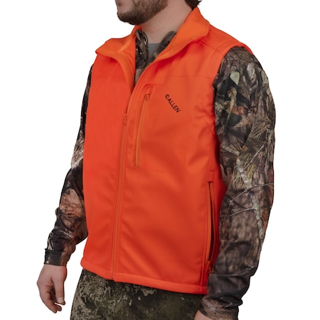Allen Co Softshell Blaze Hunting Vest, Mens, XL, Blaze Orange 2423